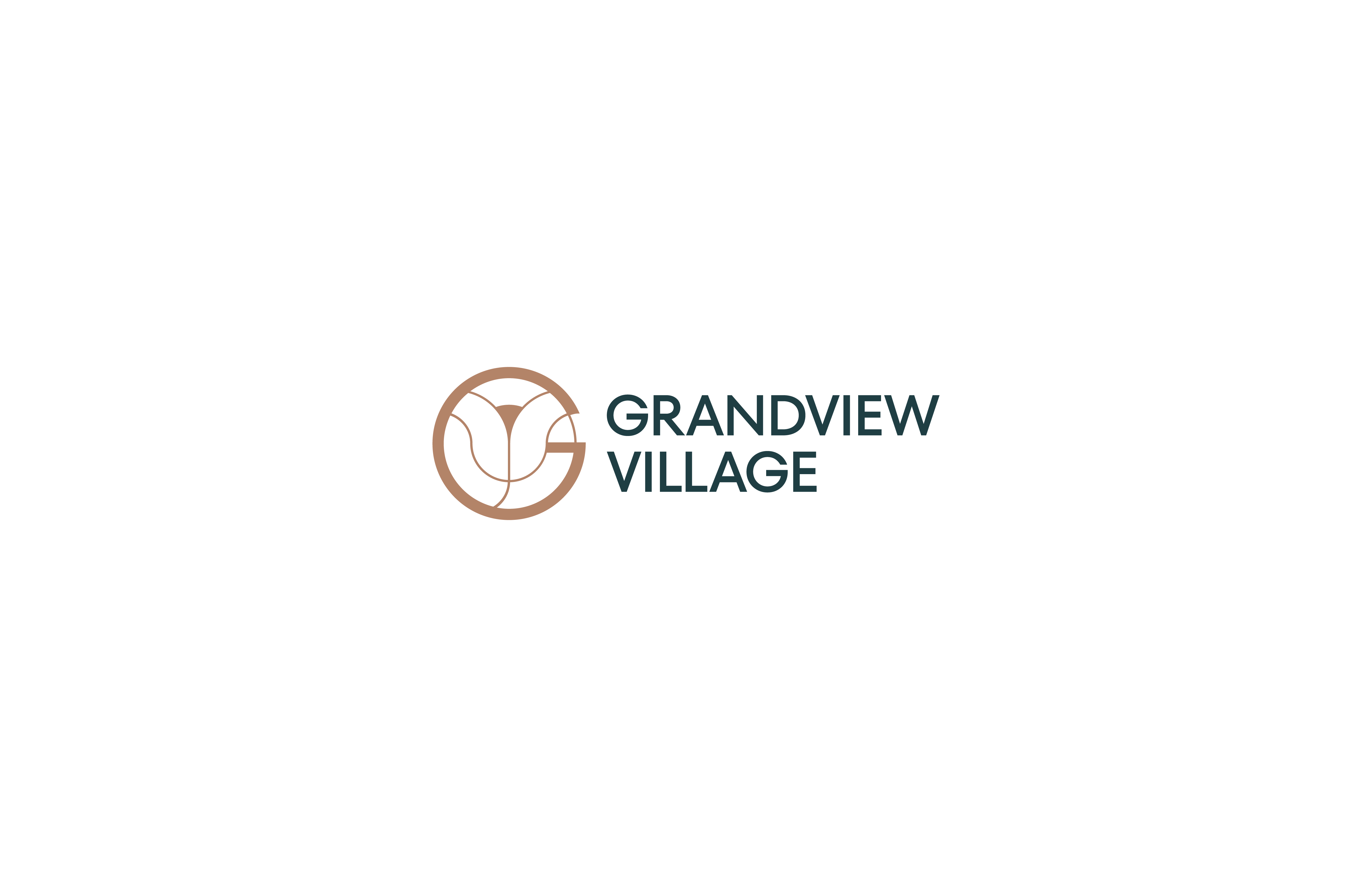 The image is a logo of Grandview Village.